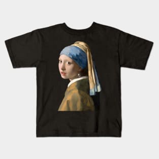 Vermeer Girl with a Pearl Earring Kids T-Shirt